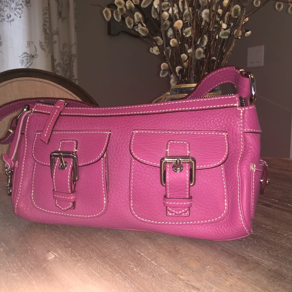 Genuine Dooney & Burke Pink Medium Leather Hobo